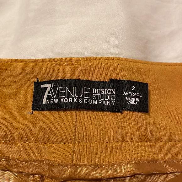 Mustard Yellow Straight Leg Pant Stretch Office-wear Never worn Sz. 2 - Picture 8 of 8